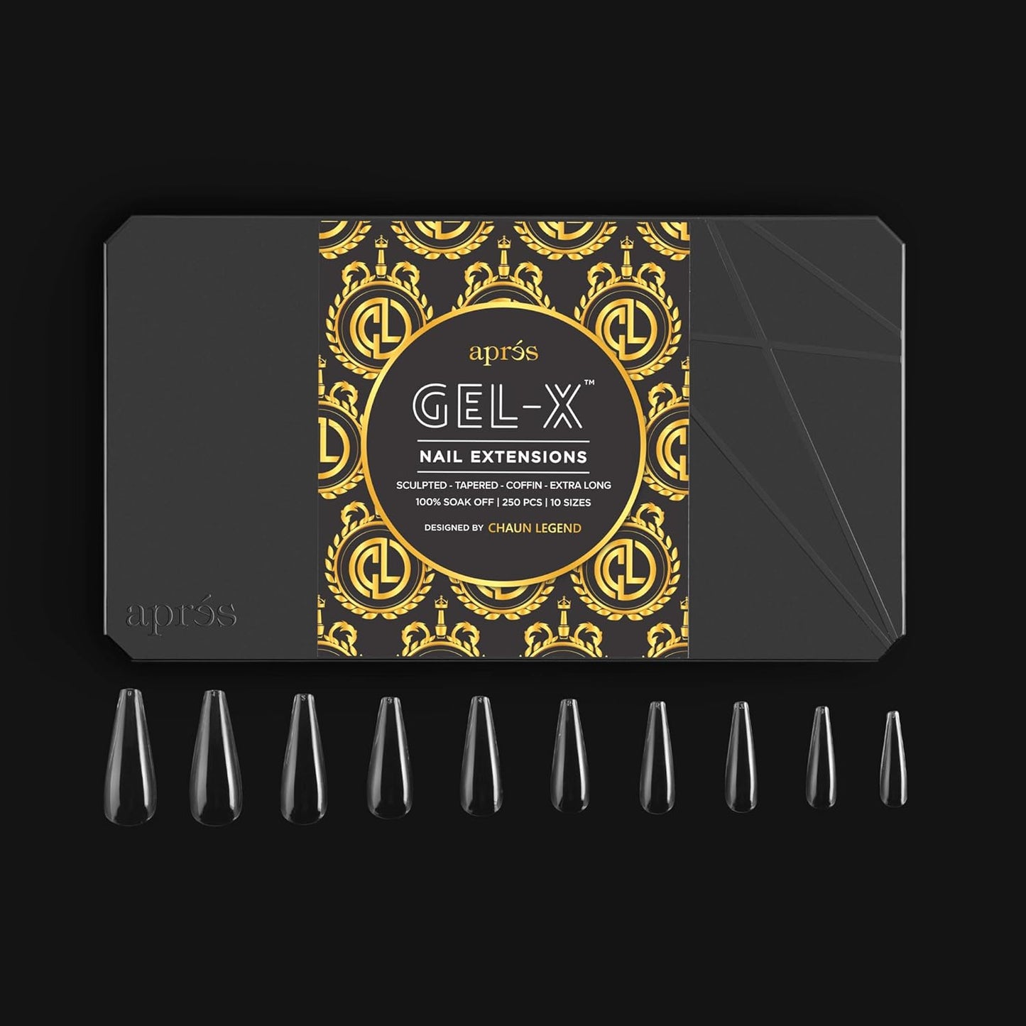 Gel-X Sculpted Stiletto Nail Tips - Extra Long 250 Pack | Premium Quality | Sizes 0-9 (No Size 00)
