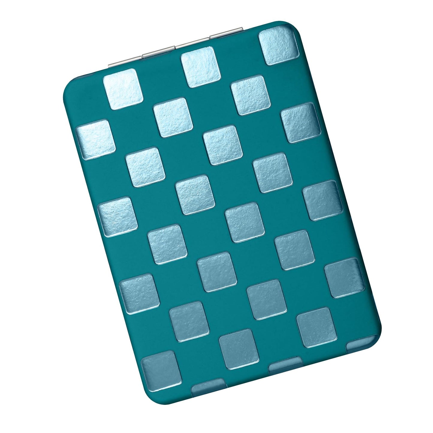Tavonis Compact Mirror，Unique Contrasting Neon-Toned Checkered Travel Mirror，Pocket Mirror for Women