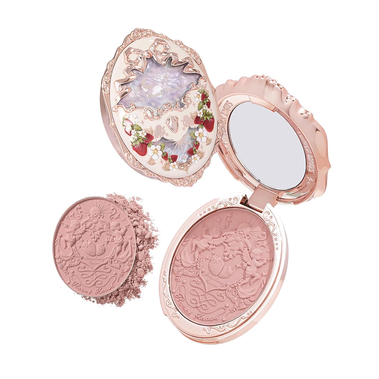 Strawberry Rococo Blush - Peach Pink Matte Powder for Cheeks | Buildable & Long-Lasting Makeup, 0.17 Oz