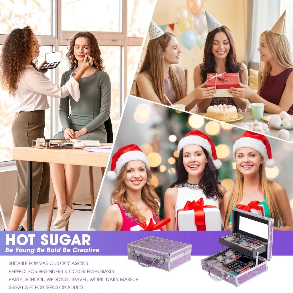 Ultimate All-in-One Makeup Kit for Teen Girls | 52 Shades & Accessories in Purple Love