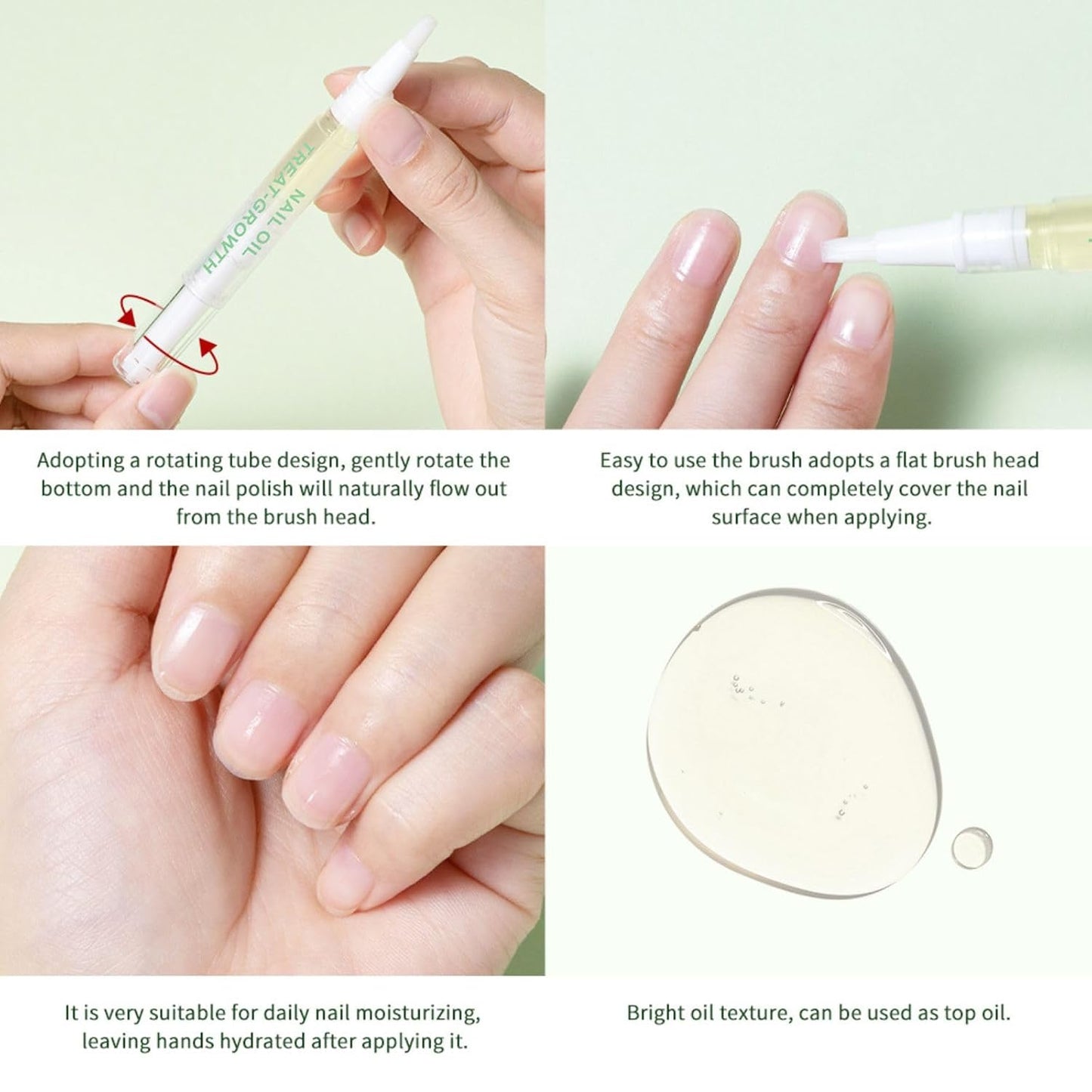 Cuticle Oil Pen - Natural Nail Strengthener & Growth Treatment | Repairs Damaged Nails, Promotes Growth & Brightens