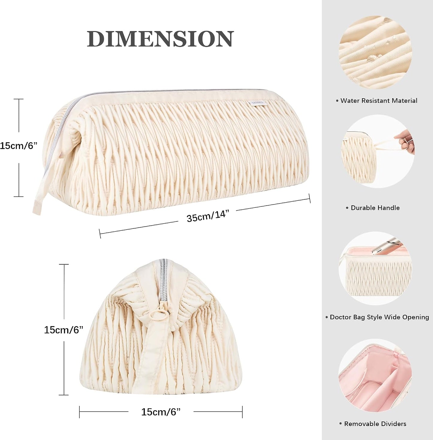 Dyson Airwrap Travel Case - Organizer for Shark Hair Dryer & Airstraight Flex Style | Beige
