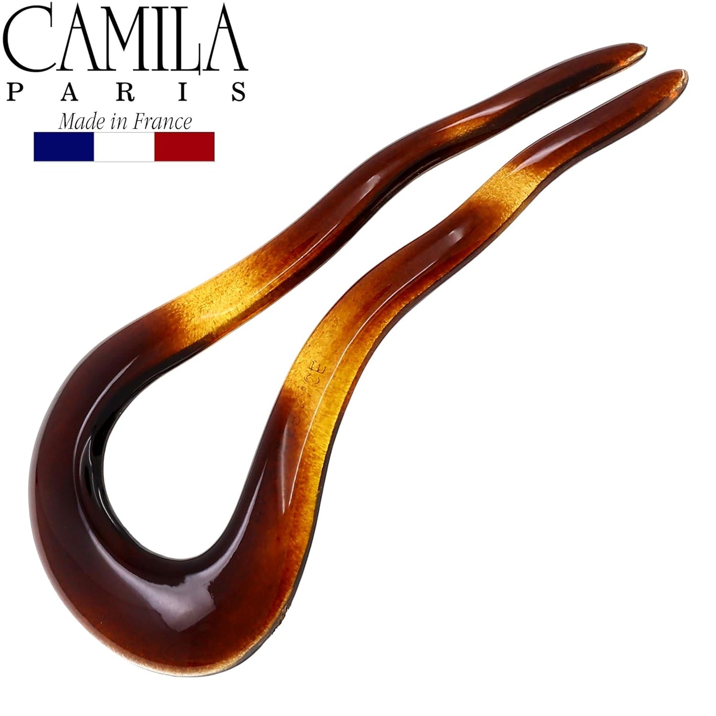 French Twist Hair Clip - Tortoise Shell U-Shaped Pin for Wavy Hair | Flexible Styling Accessory for Updos