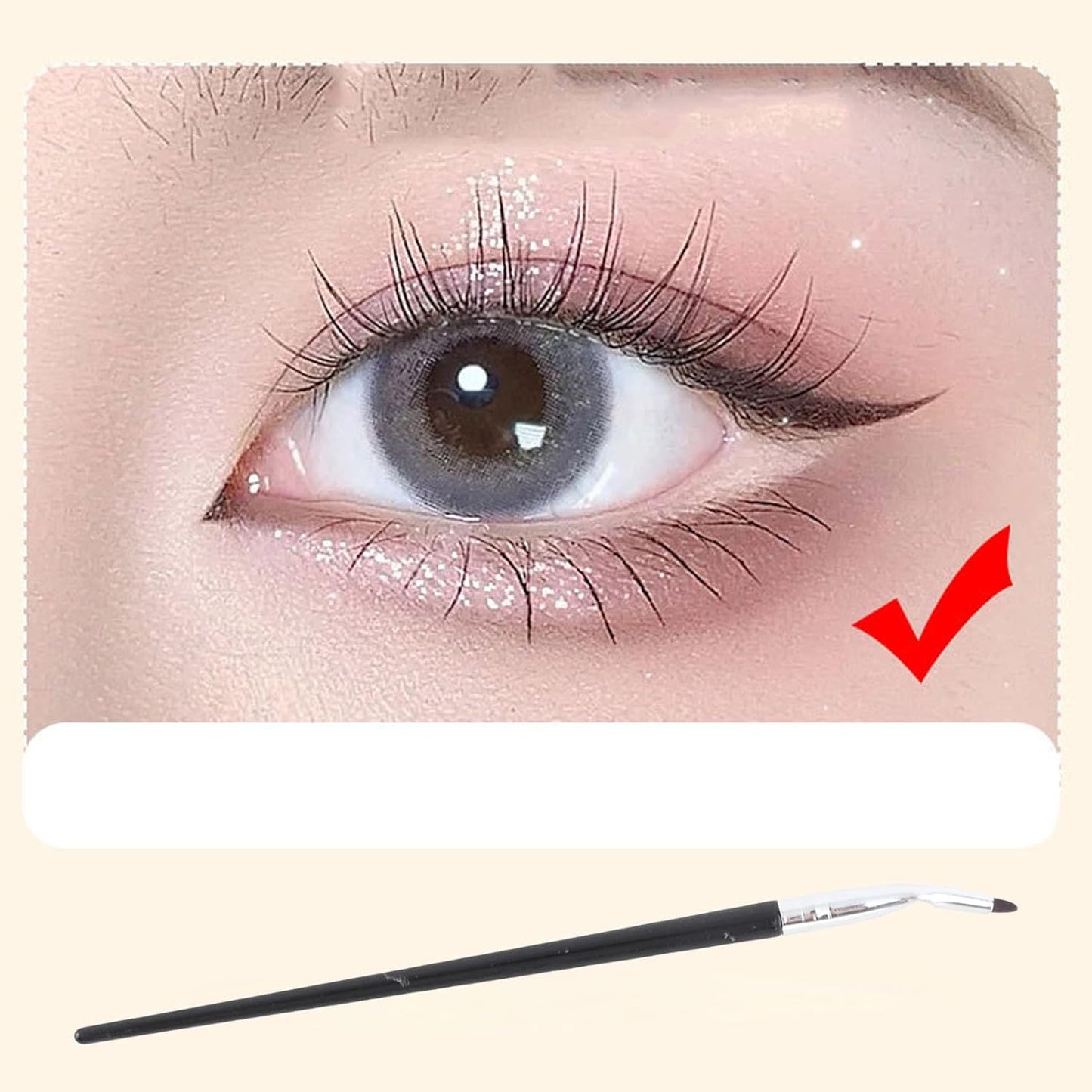 Angled Eyeliner Brush Set - 5PCS Fine Bent Makeup Brushes for Gel, Eyebrow Powder & Concealer Application