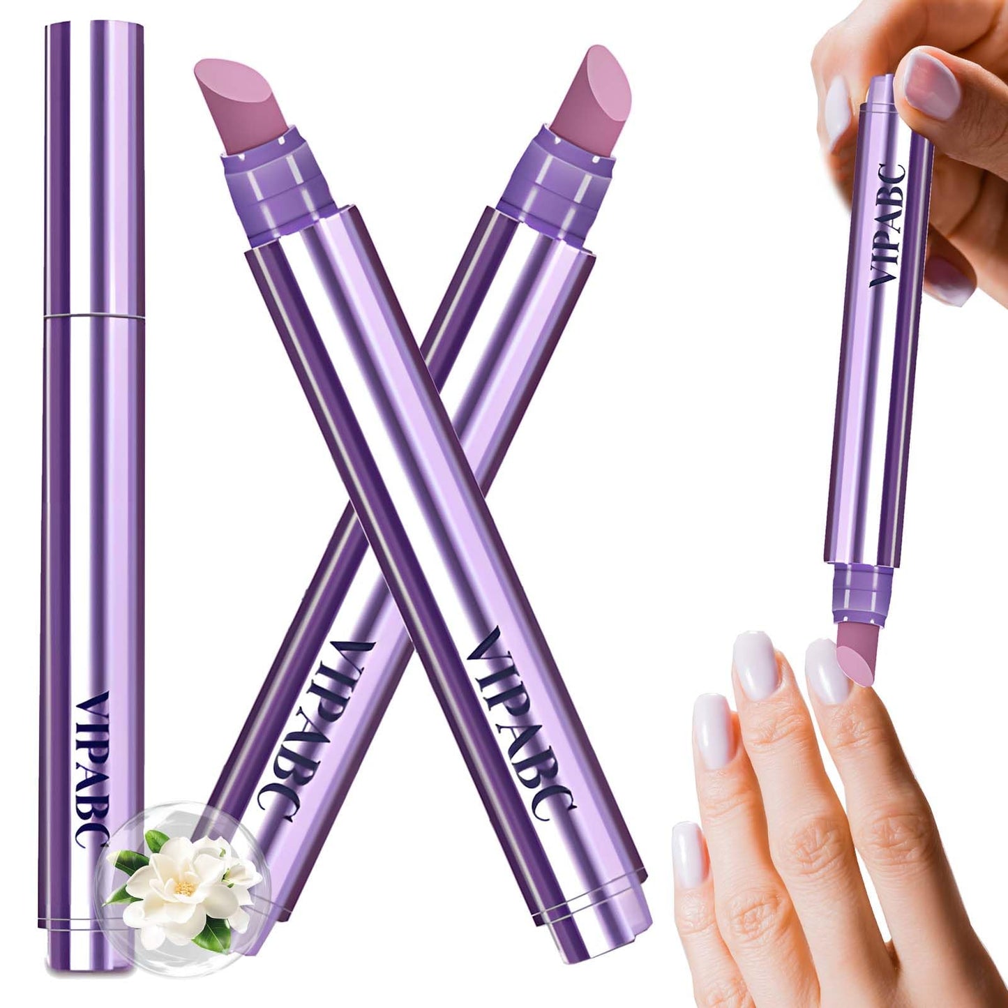 Roioiow 3 in 1 Cuticle Oil Pen for Nail Care with Scented - 3 Pack Cuticle Remover & Nail Treatment for Hangnails, Dry,Damaged Nails, Ideal for Home Salon Travel