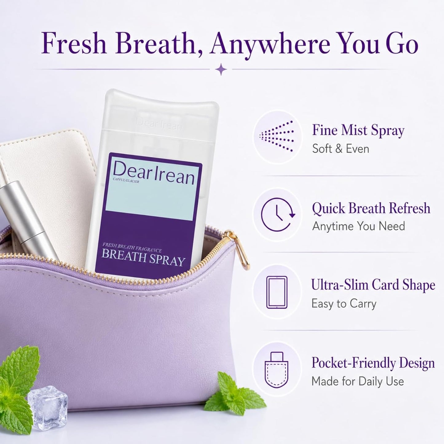Breath Spray - Bad Breath Treatment for Adults | Dry Mouth Relief, Alcohol-Free, Cool Mint, 0.57 Oz