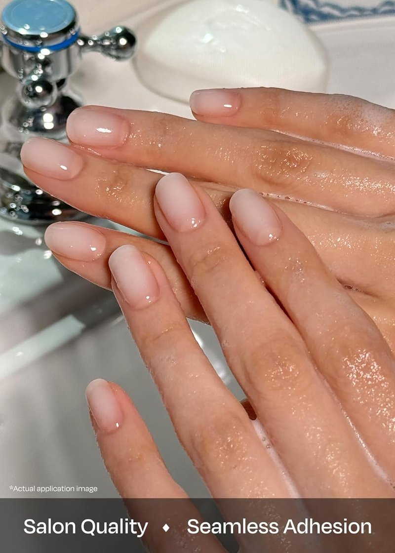 Ohora Semi Cured Gel Nail Strips - Coconut Jelly | Salon-Quality, Easy Application, Long Lasting - Includes Prep Pads & Nail File
