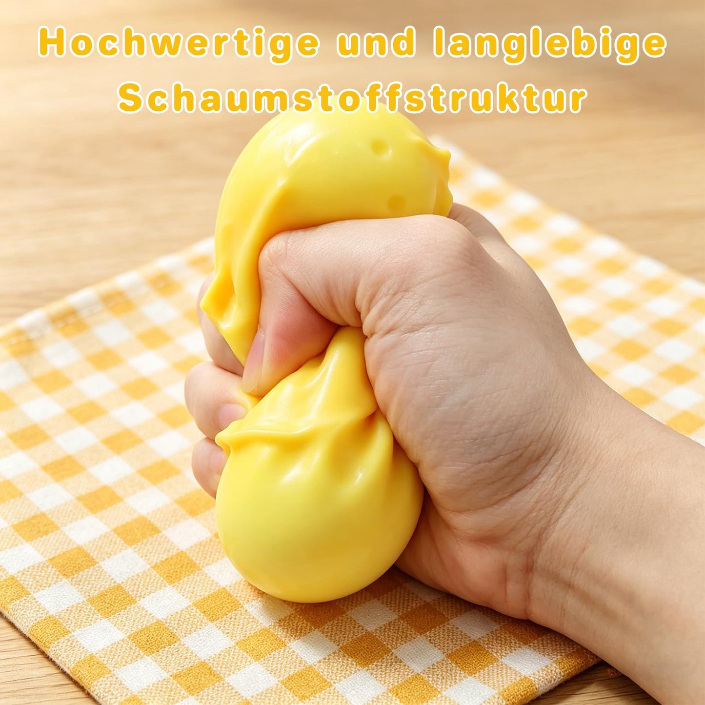 2Pcs Cheese Squishy (6cm),Cheese Block Squeeze Toy,Squishies Stress Relief Fidget Toy Suitable for Adult use in Offices and Homes