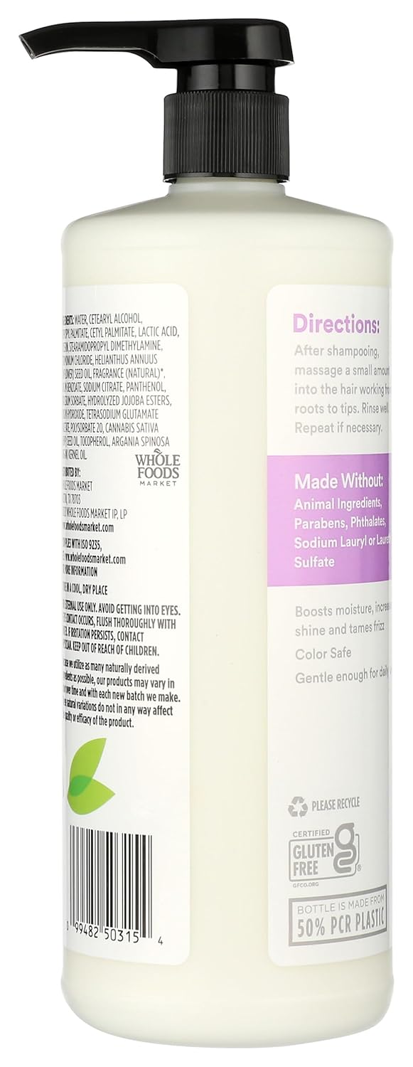 Moisture & Shine Conditioner - Hemp Seed & Argan Oil, Lavender Scent | 32 Fl Oz