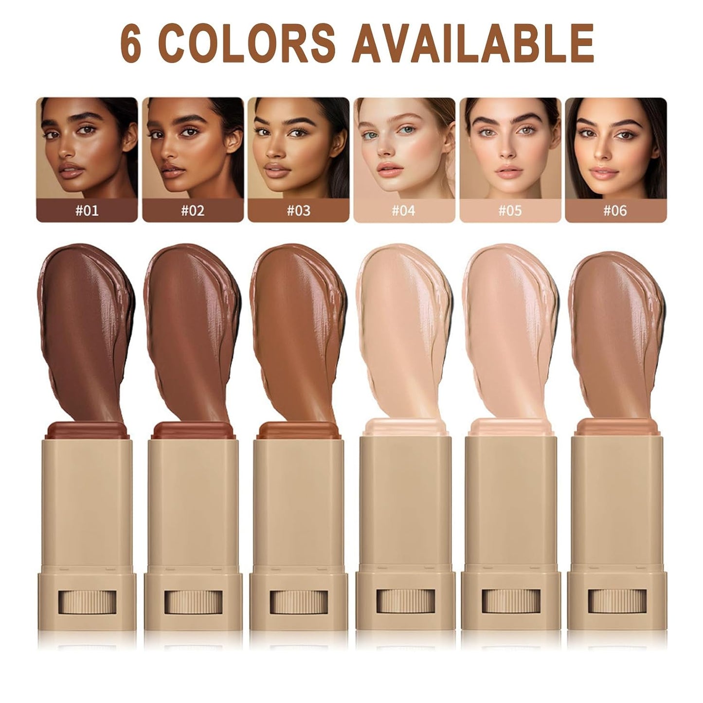 Beauty Balm Serum - Hydrating Tinted Moisturizer Stick | Lightweight Foundation with Sheer to Medium Coverage, Radiant Finish
