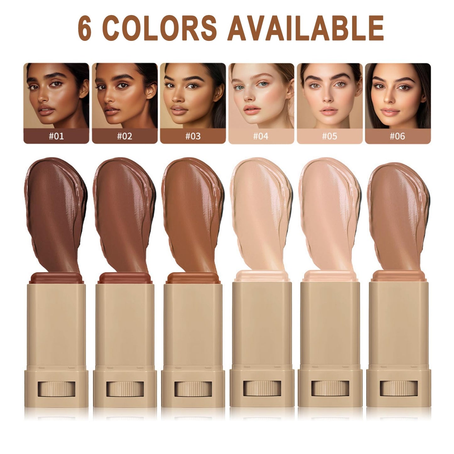 Beauty Balm Serum Boosted Skin Tint,Hydrating Tinted Moisturizer,Lightweight Solid Tinted Foundation Stick,Sheer to Medium Coverage,Face Tint Balm Contour Stick,Tattoo Cover Up Makeup(#02)