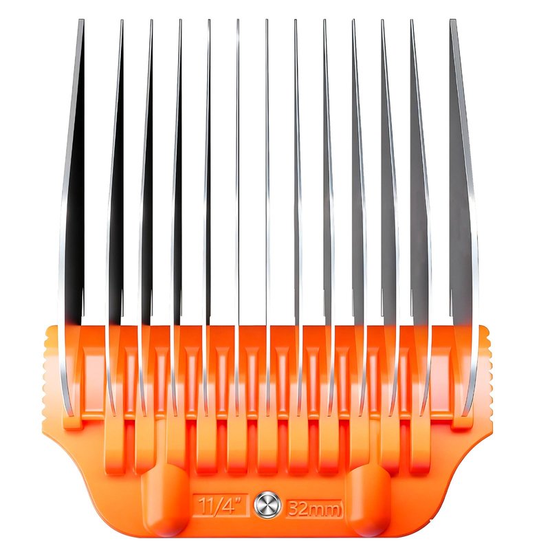 MEMIRY Wide Clipper Guard Attachment for A5 Type Wide Blade, Compatible with Andis, Wahl, Oster, Pet Grooming Attachment, Stainless Steel Professional Comb (32mm or 1 1/4")