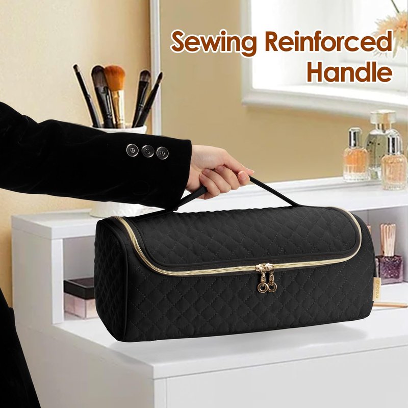 Yarwo Travel Bag Compatible with Dyson Airstrait/Corrale Hair Straightener and Attachments, Portable Flat Curling Iron Storage Case for Hot Hair Tools and Accessories, Black (Patent Pending)
