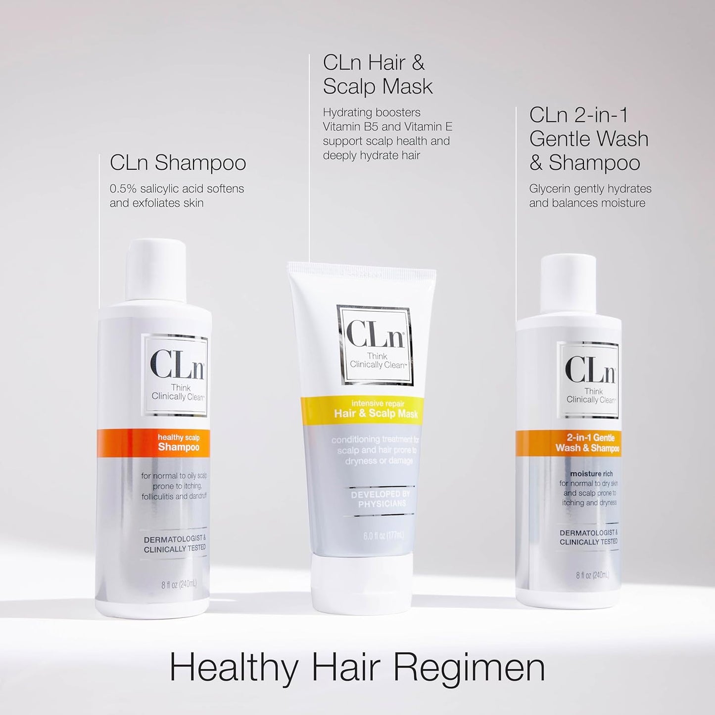 CLn® Hair & Scalp Mask Conditioner - Deep Hydrating Treatment for Dry, Damaged Hair | Eucalyptus Scent, 6 fl. oz.