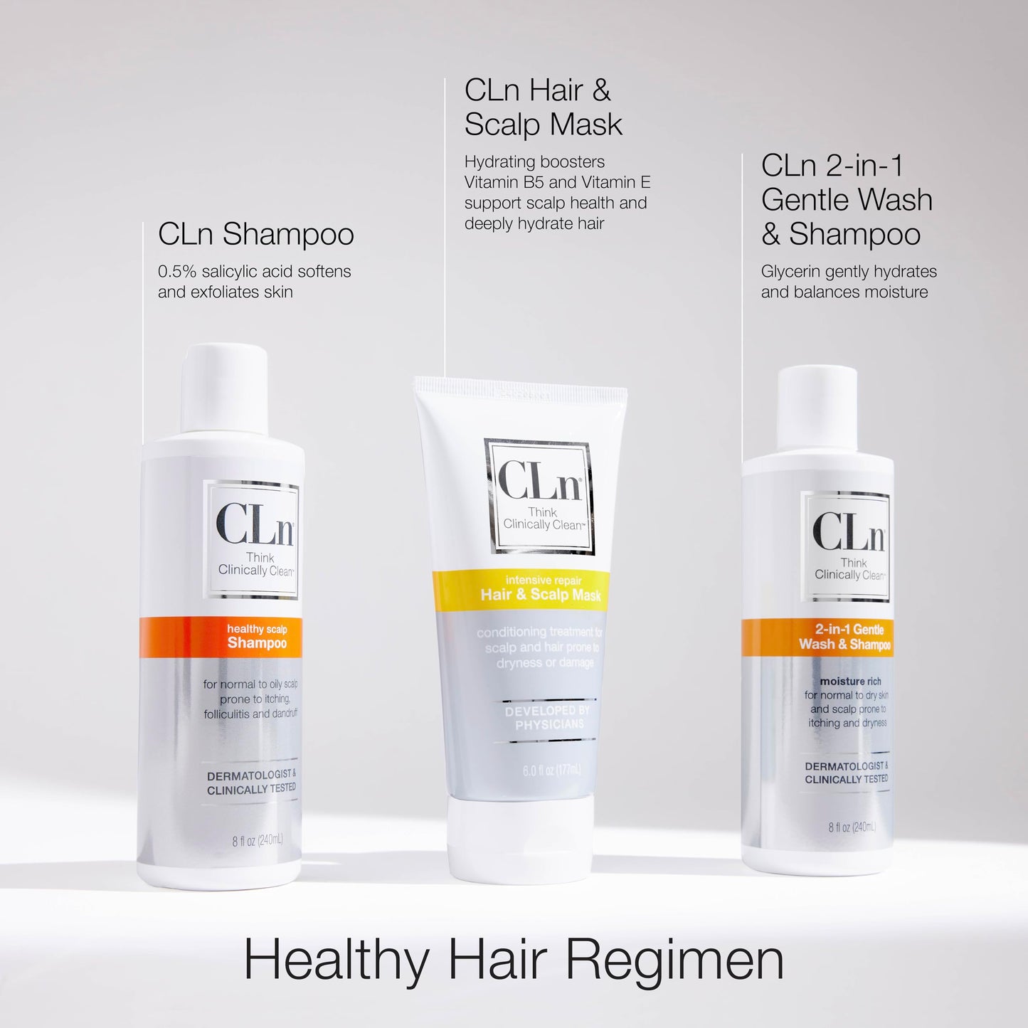CLn® Hair & Scalp Mask Conditioner - Deep Conditioner for Hair & Scalp Prone to Dryness & Damage, Paraben-Free & Dye-Free, Scented by Eucalyptus, 6 fl. oz.