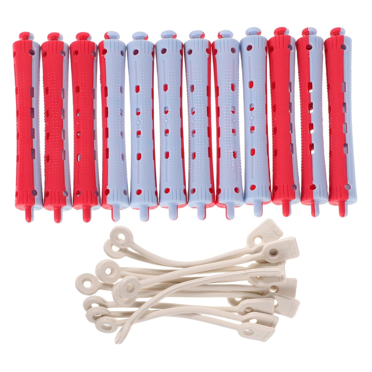 Beaupretty 12Pcs Hair Perm Rods Non Slip Plastic Cold Wave Curling Rods Short Hair Rollers for Salon and Home Styling Tools
