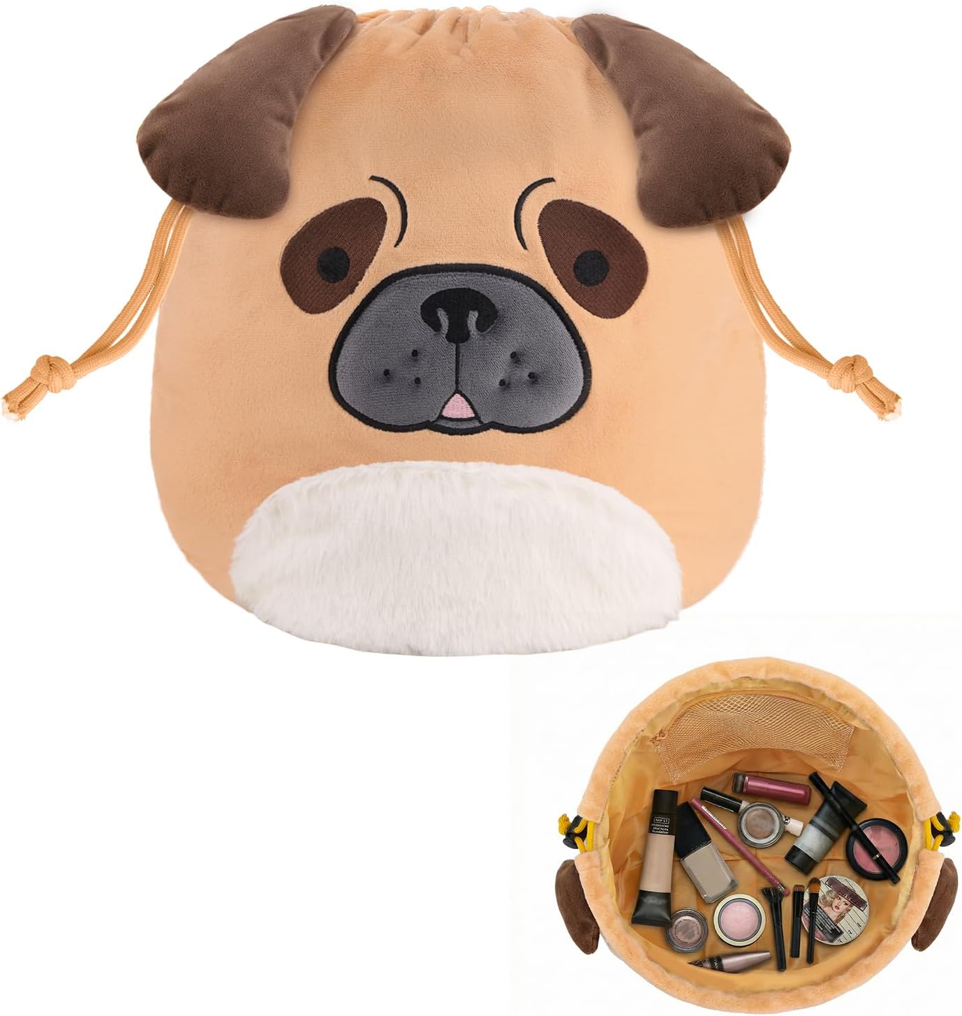 Funny Cat Makeup Bag - Large Capacity Travel Cosmetic Organizer | Perfect Gift for Cat Lovers, Teens & Women - Black