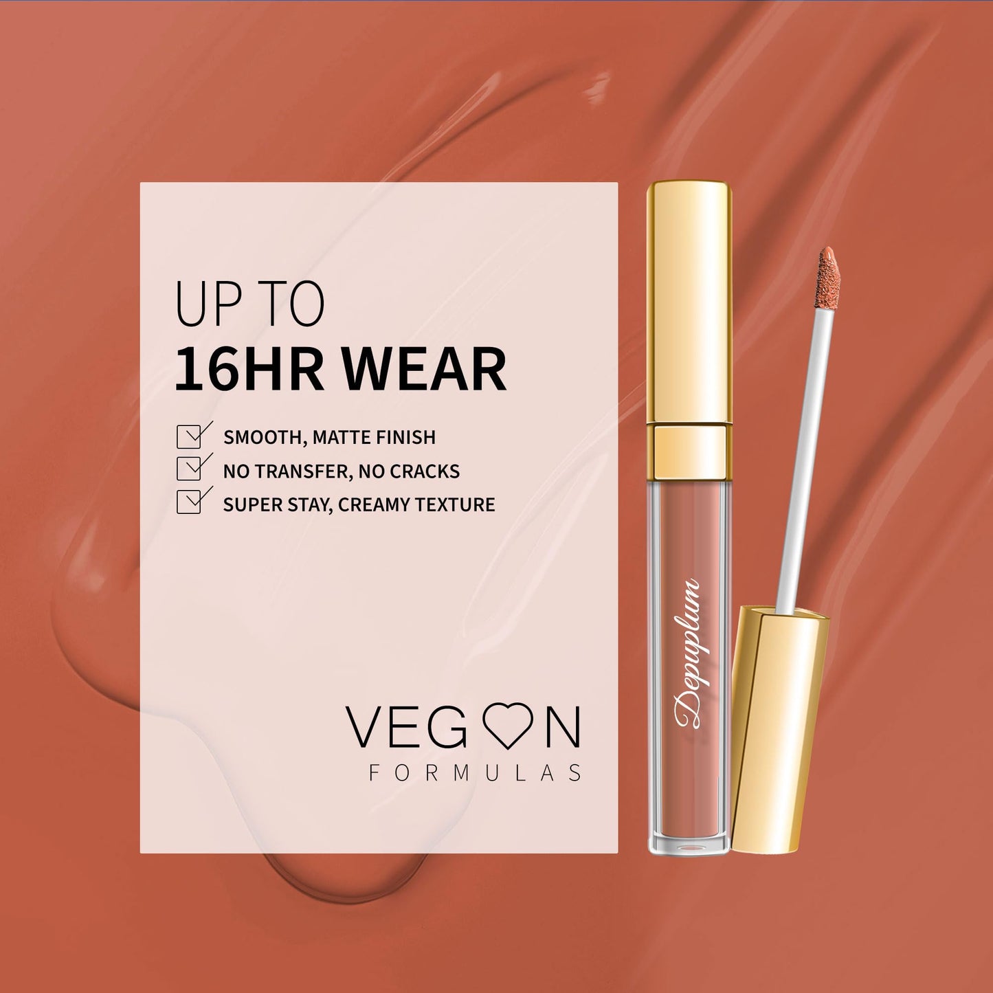 Depuplum Nude Red Lipstick Matte for Women SuperStay Long Lasting Lipstick Smudgeproof Transferproof Pink Liquid Lipsticks Cruelty Free Lip Makeup,DM32 BareNude
