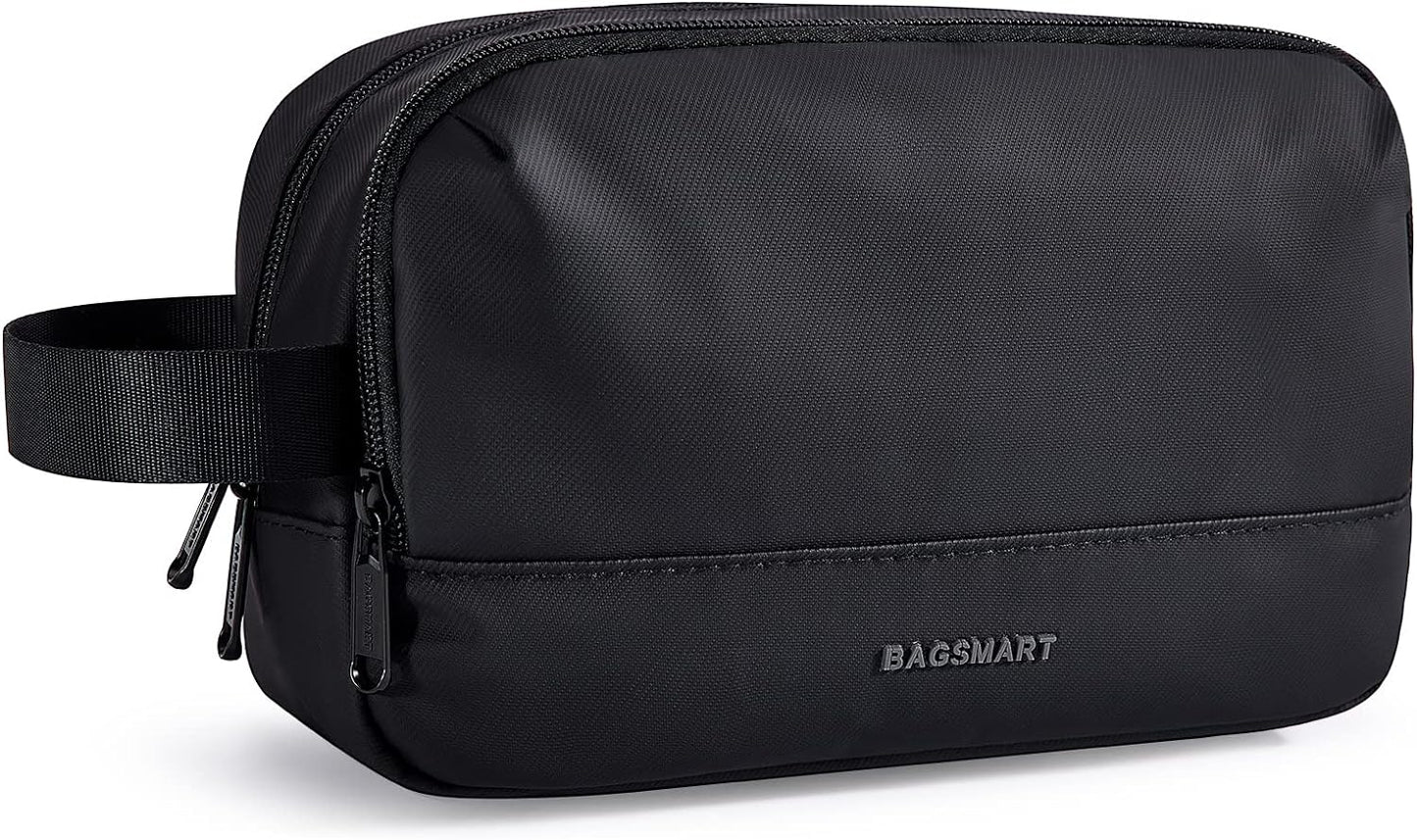 BAGSMART Travel Toiletry Bag - Water-Resistant Dopp Kit for Men | Medium Black Size