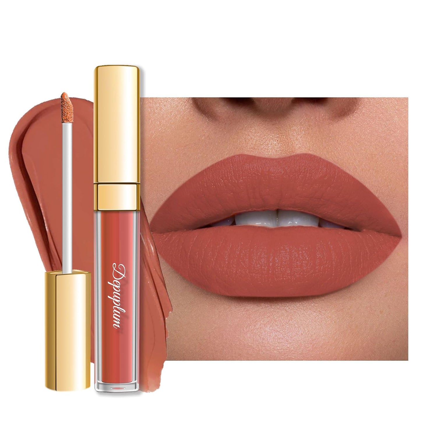 Nude Red Matte Lipstick - SuperStay Long-Lasting, Smudgeproof & Transferproof | Cruelty-Free Liquid Lip Color