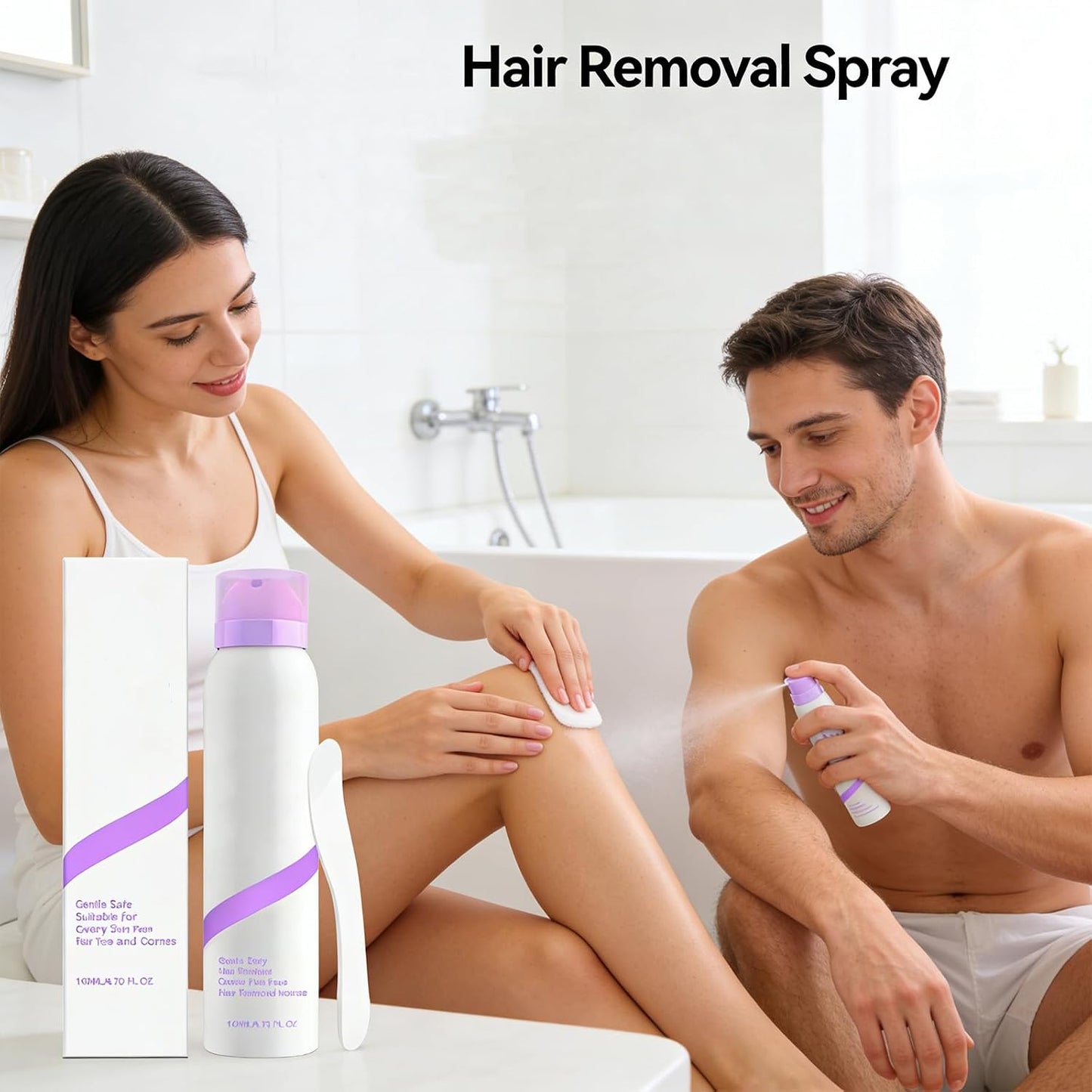 Pain-Free Hair Removal Spray - Gentle Formula for All Skin Types | Unisex Use
