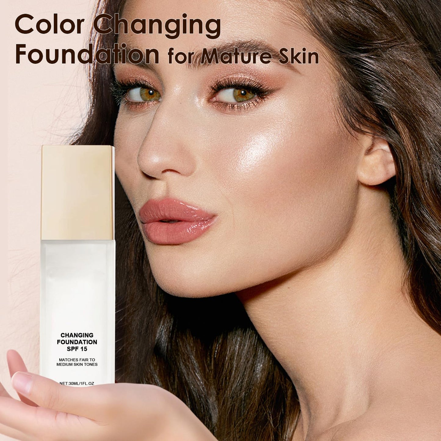 Color Changing Foundation for Mature Skin - Hydrating Concealer Cream | Lightweight, Buildable Coverage, Natural Finish
