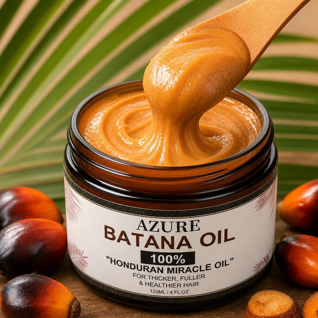 Azure Batana Oil for Hair Growth, Nature Pure Batana Oil for Hair Growth, Nourish Scalp, Repair Dry Hair, Promote Thicker Fuller Hair for Men and Women