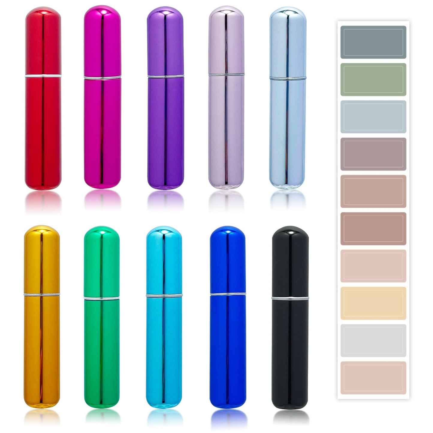 Smtheasy Perfume Travel Refillable Atomizer, Mini Perfume Atomizer Refillables, Scent Pump Case, Small Perfume Spray (10Pcs,5ml)