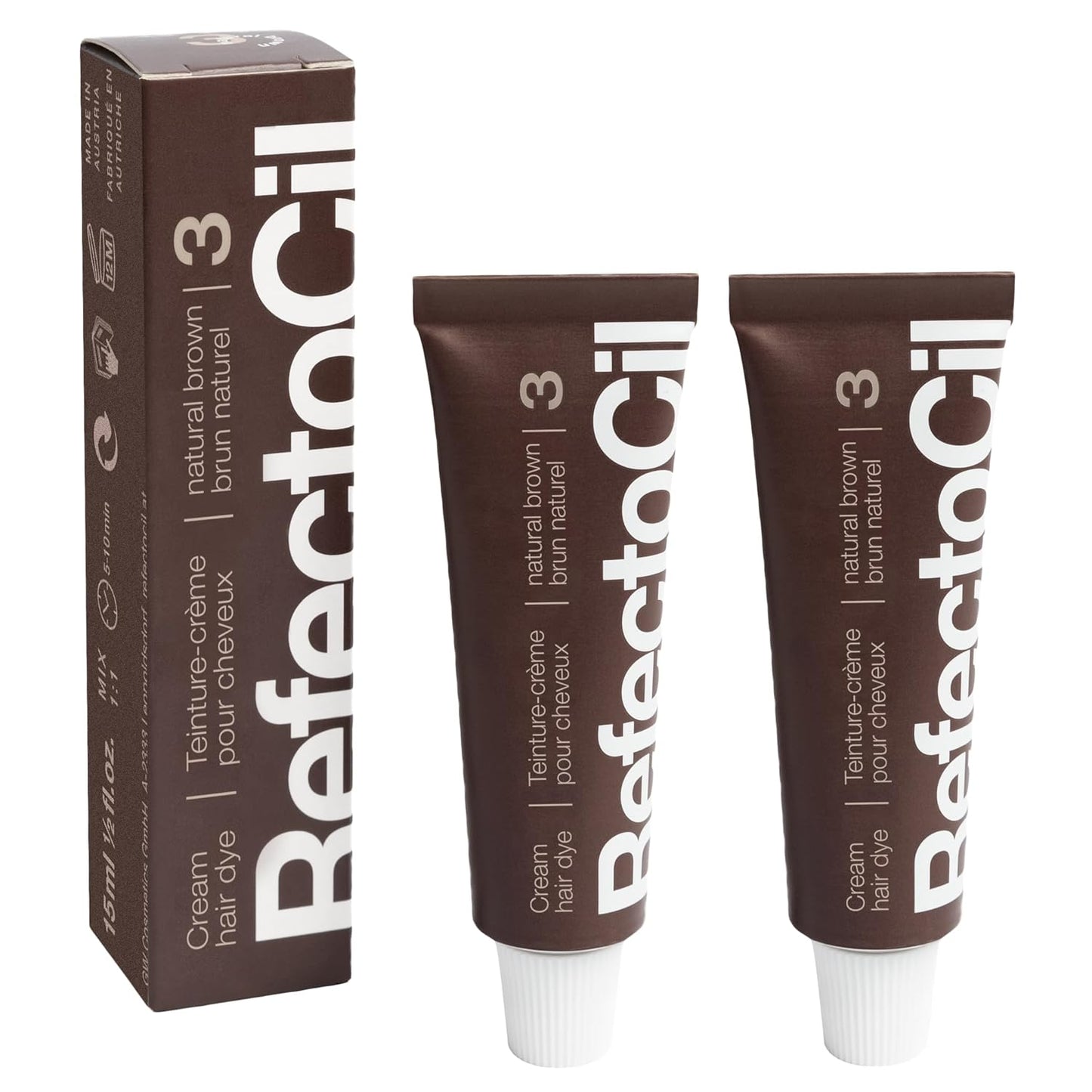RefectoCil Cream Hair Dye 2-Pack | Professional Long-Lasting Hair Tint in Rich Shades
