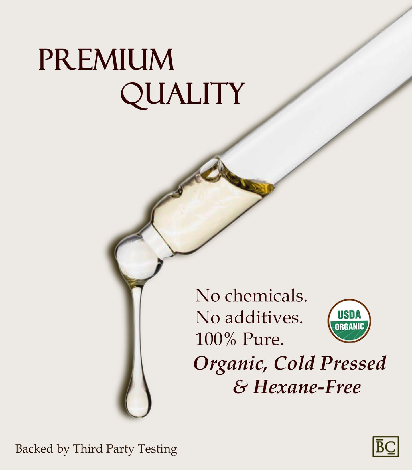 BIOCENTIC Premium Quality Organic Castor Oil (500ml) Ricinoleic Acid 90%, Glass bottle, 100% Pure, Cold-Pressed, Hexane-Free. Stimulate Hair, Eyelash & Eyebrow Growth. Treatment for Skin & Scalp.
