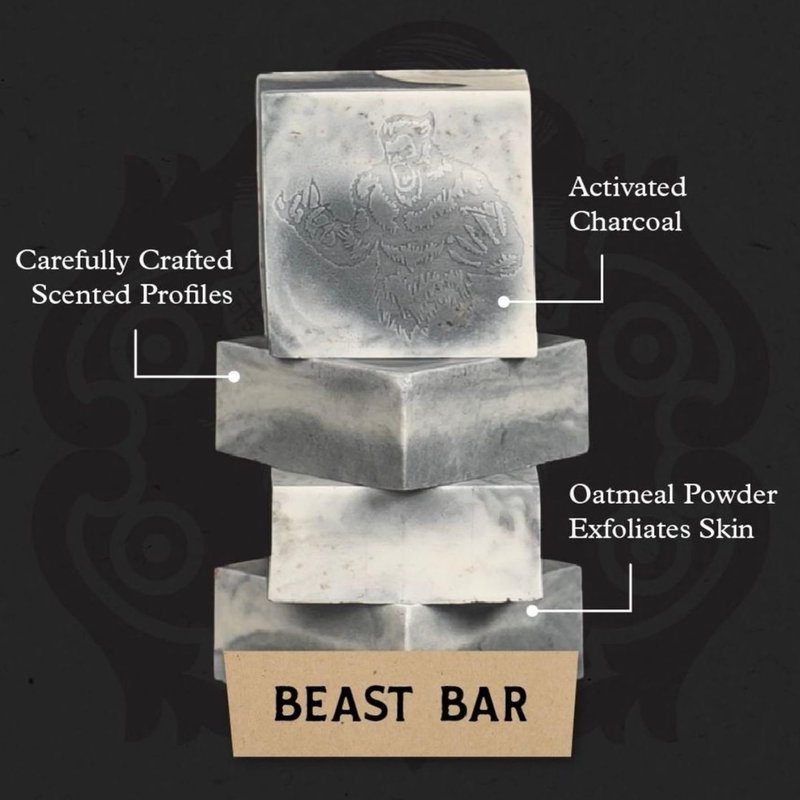 Johnny Slicks After Action Beast Bar | Organic Body Wash Mens Bar Soap, Handmade with Clean & Chemical-free Ingredients for a Deep Cleanse (Coconut, Peppermint & Tea Tree Oil), No Preservatives