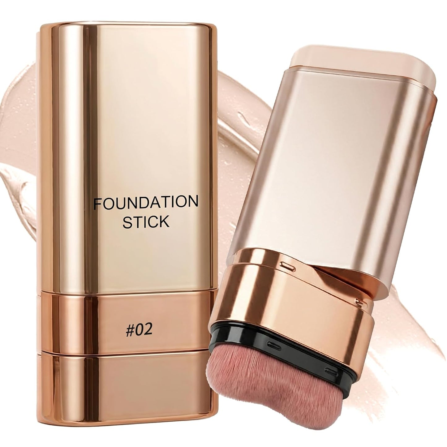 Luminous Dual-Ended Foundation Stick - Full Coverage Contouring & Concealer | Waterproof, Skin-Friendly, 01 Ivory