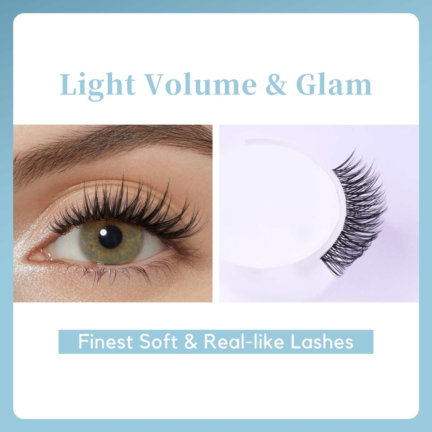 GAQQI Lash Clusters Volume & Wispy Eyelash Clusters 10-14mm Cluster Lashes 120PCS, Cluster Eyelash Extensions C Curve, Ultra-thin & Soft Clear Band False Lashes Wide Band (WING)