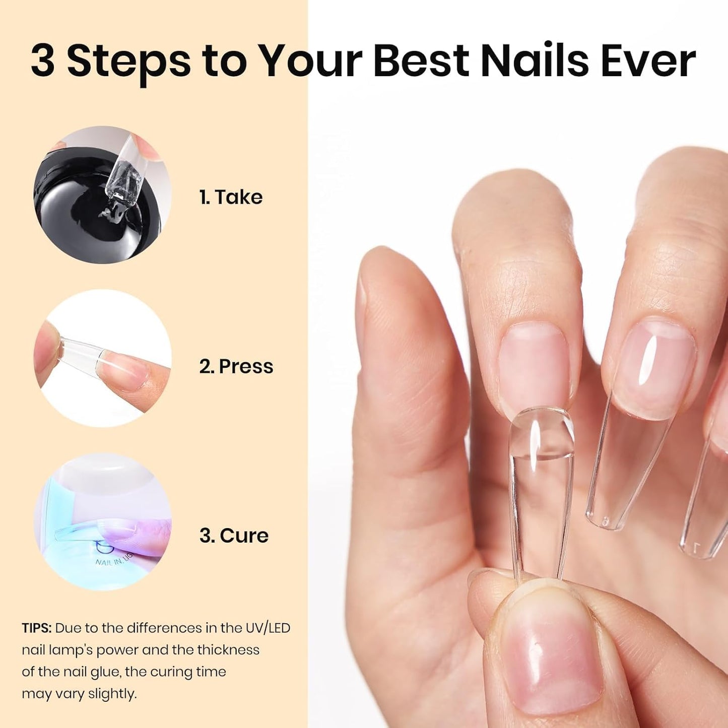 Beetles Nail Glue Gel - Strong Adhesion for False Tips | 15g Clear Hard Gel for 3D Summer Nail Art