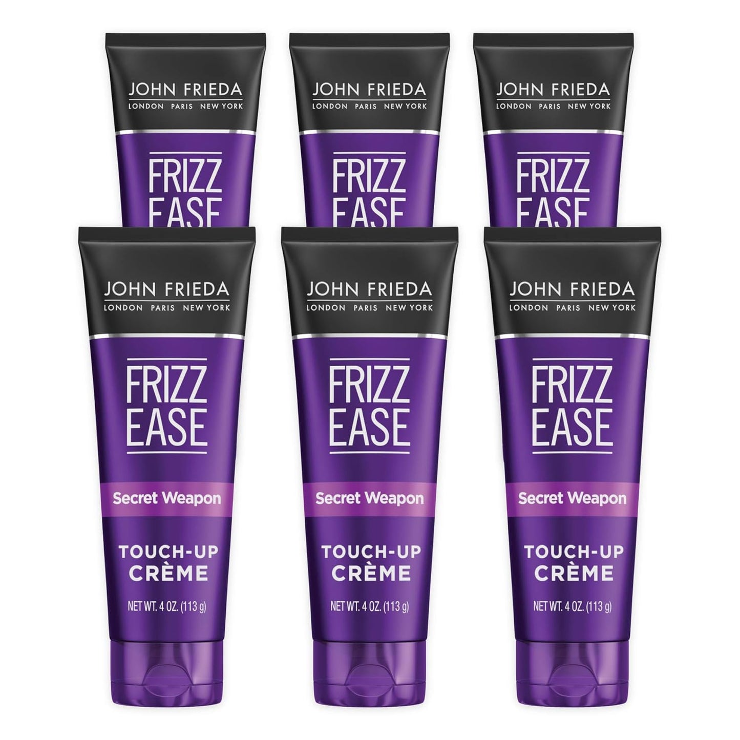 Frizz Ease Touch-Up Crème - John Frieda Hair Smoothing Formula | 4 Ounces (Pack of 6)