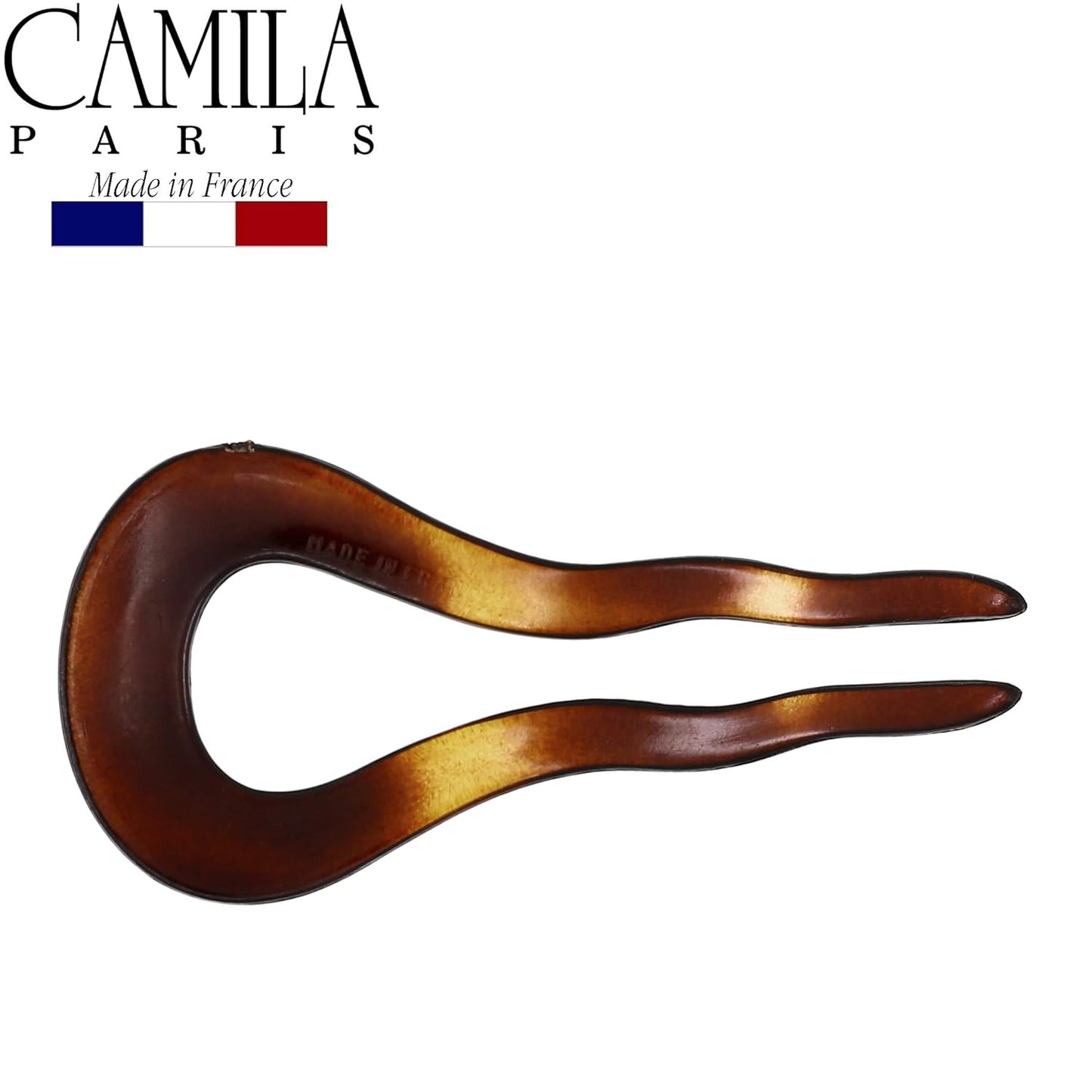 French Twist Hair Clip - Tortoise Shell U-Shaped Pin for Wavy Hair | Flexible Styling Accessory for Updos