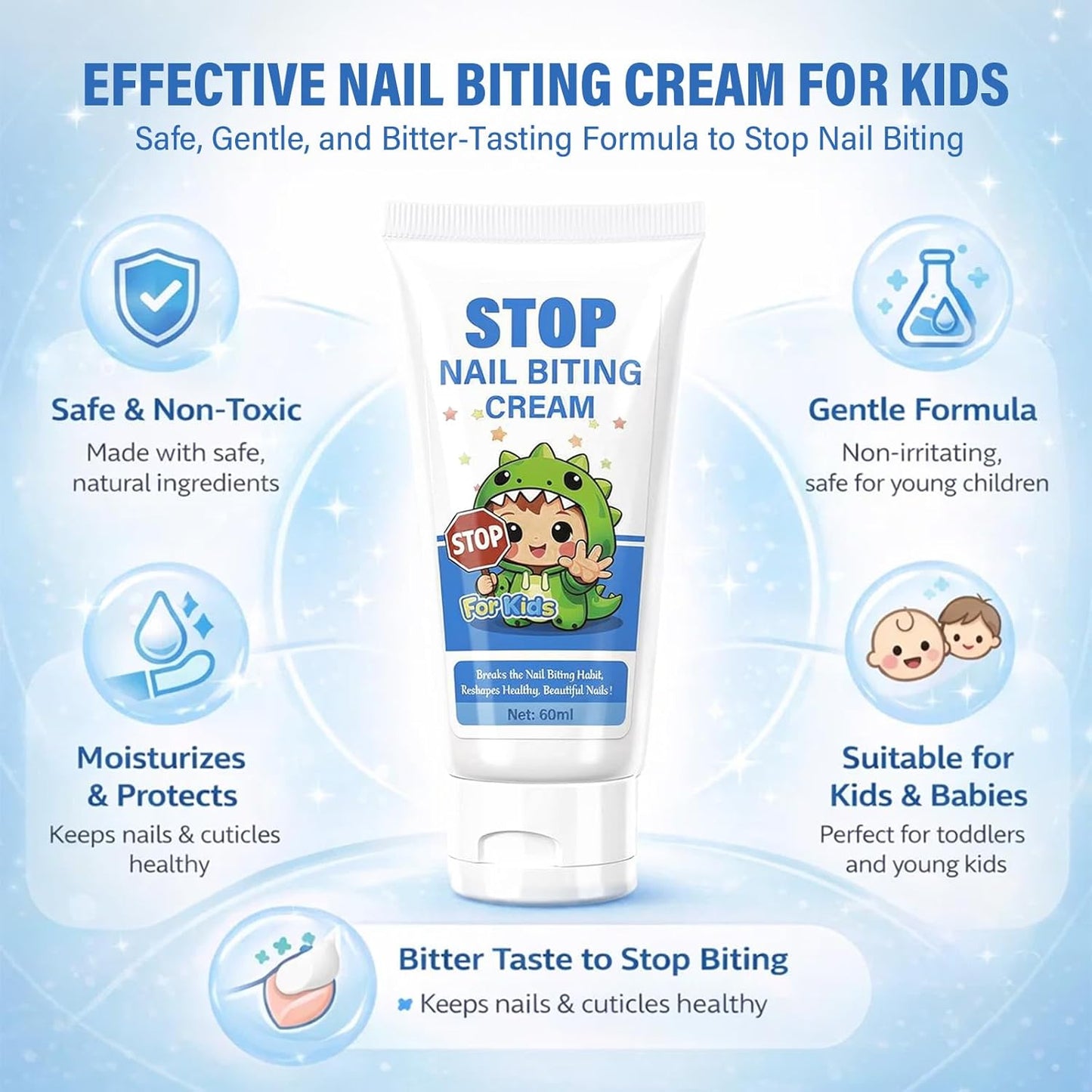 Nail Biting Treatment for Kids - Stop Nail Biting & Thumb Sucking Deterrent | Long-Lasting Bitter Taste, Safe Ingredients
