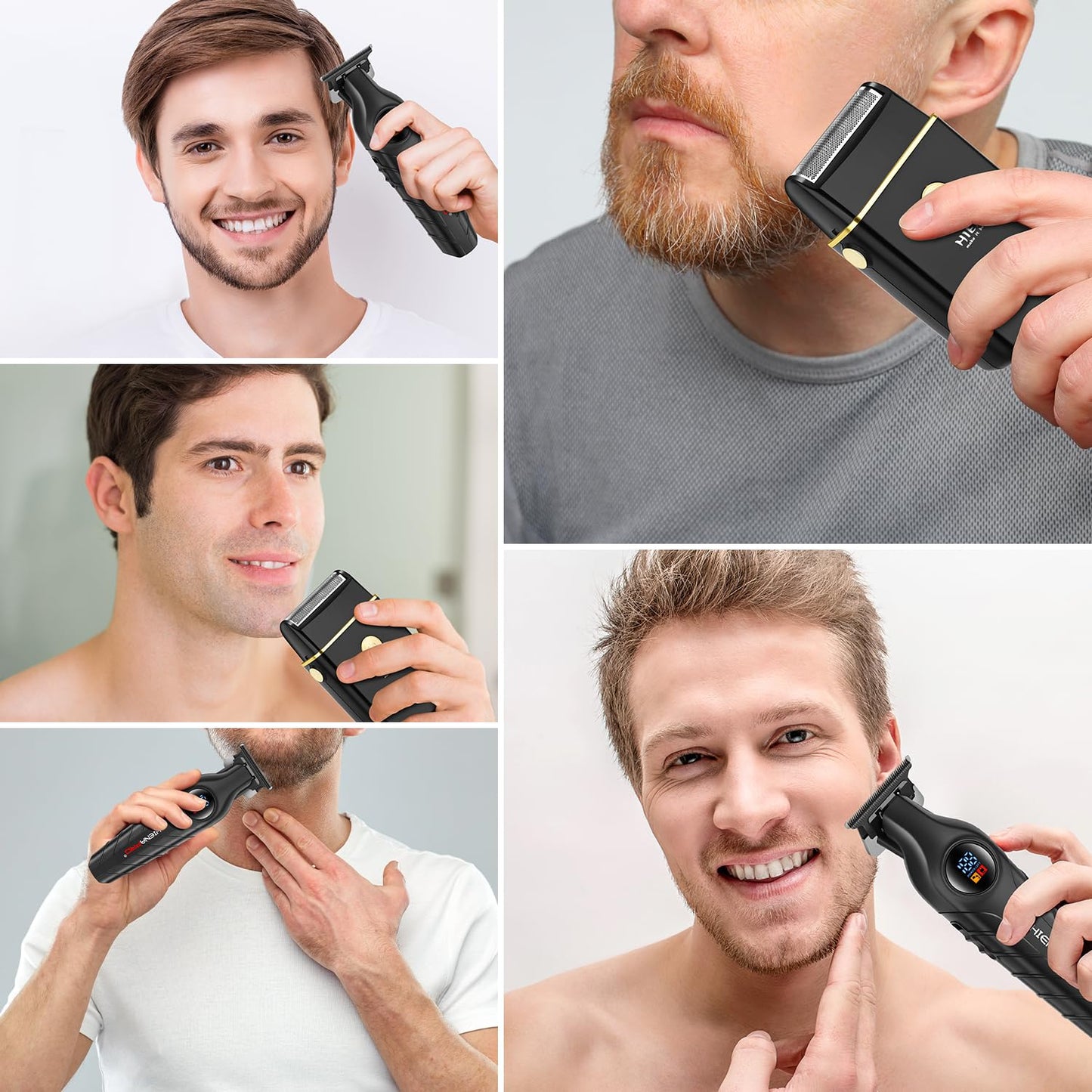 Hair Clipper and Shaver Set Professional Cordless Hair Trimmer for Men, Electric Beard Trimmers foil shavers, Barber Clipper Hair Cuttings Kit