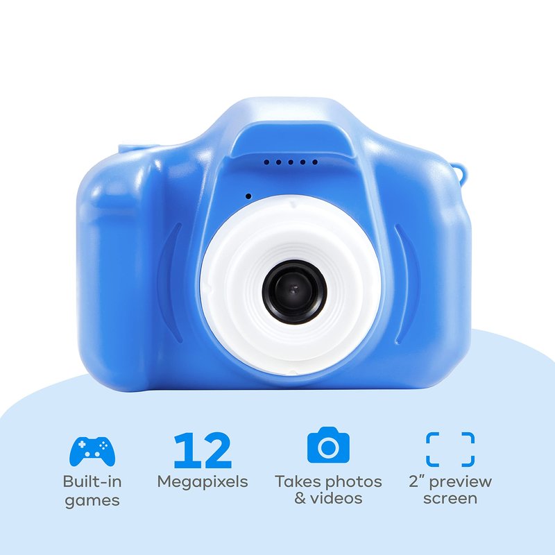 Vivitar Kidzcam Camera - 12 MP HD & Video, Blue, Kids 5+ Gift