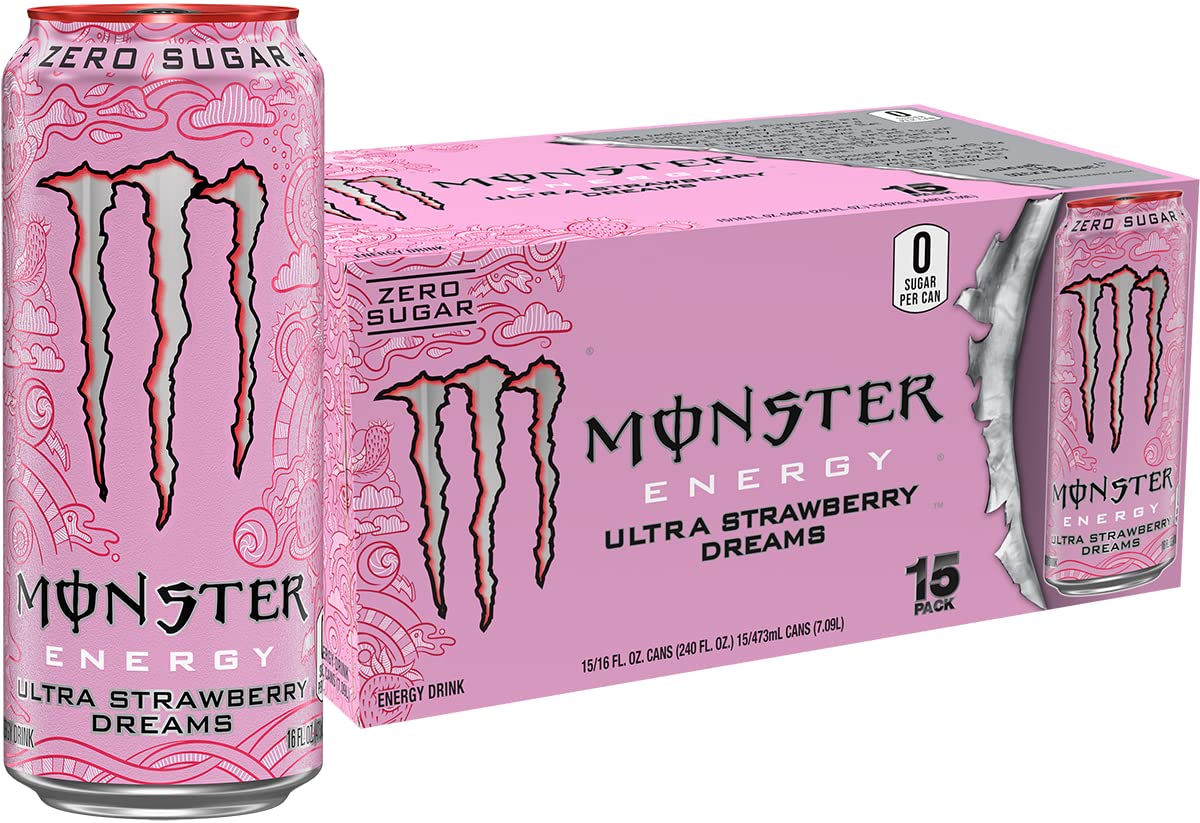 Monster Energy Zero Ultra Sugar Free Energy Drink - 16 Oz | Pack of 15 Cans