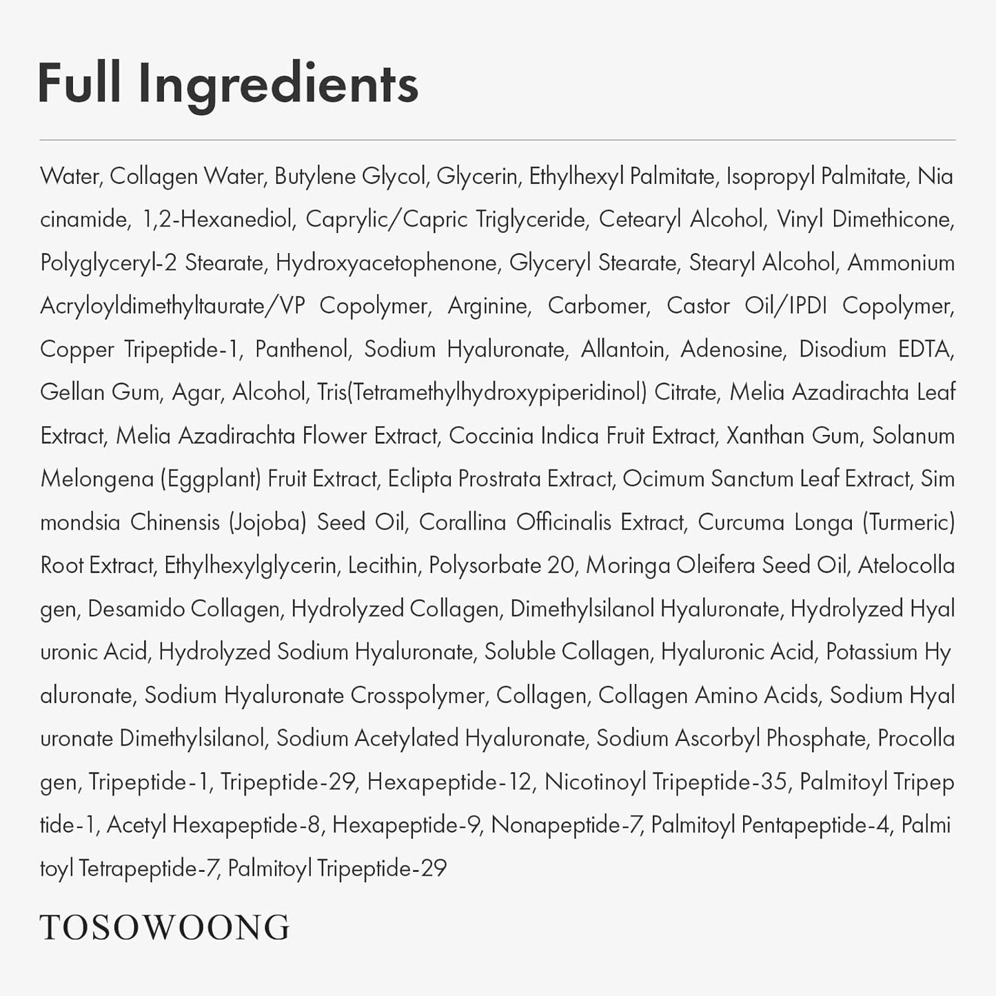 TOSOWOONG Copper Peptide 12 Cream - Anti-Aging Formula with 99% Purity GHK-Cu | 50ml / 1.69 fl. oz.