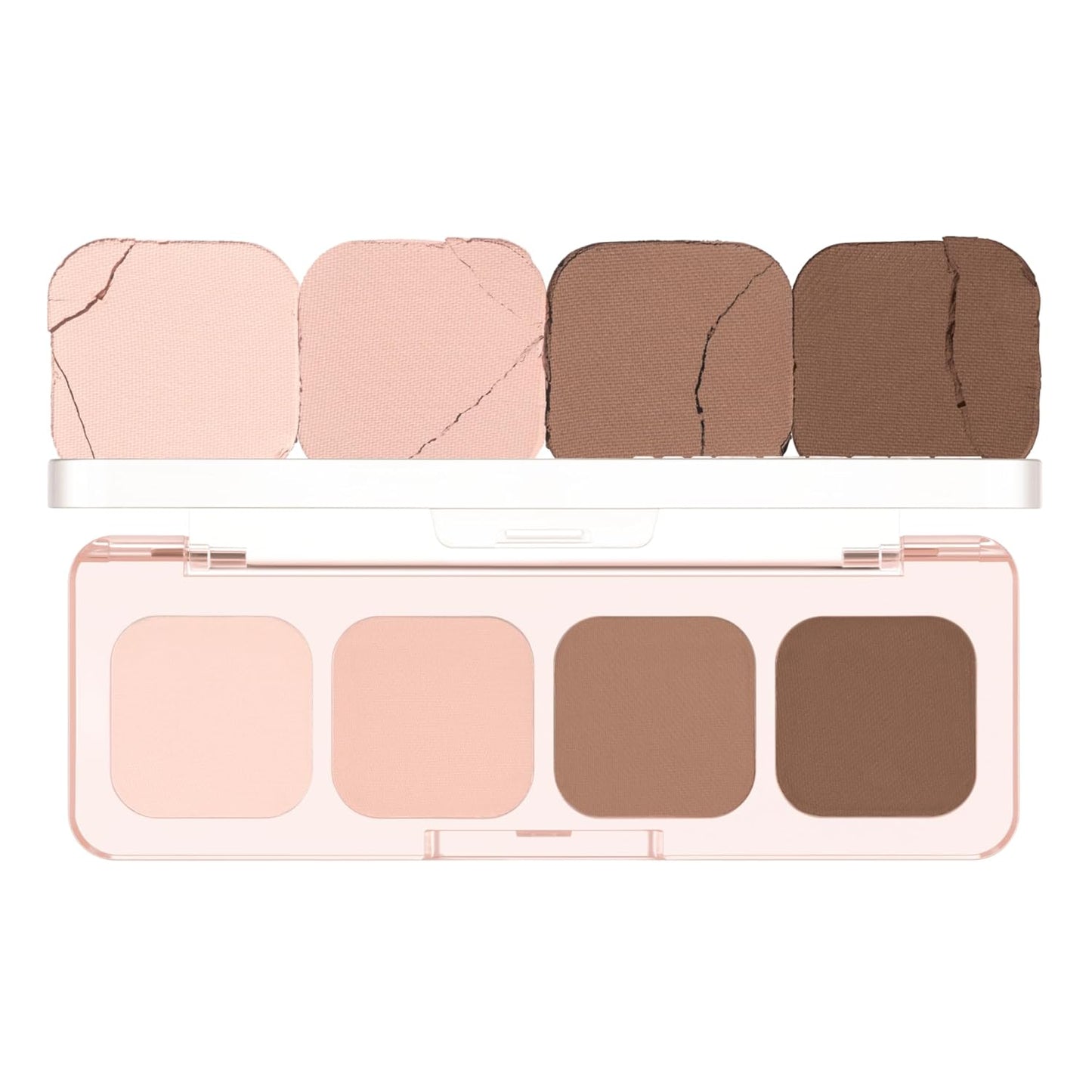 Mood It Palette - 4-Shade Korean Eyeshadow Palette for Daily Wear | Soft Blending, Buildable Coverage, Matte & Shimmer Finish, 0.11 oz (01 Fresh It)