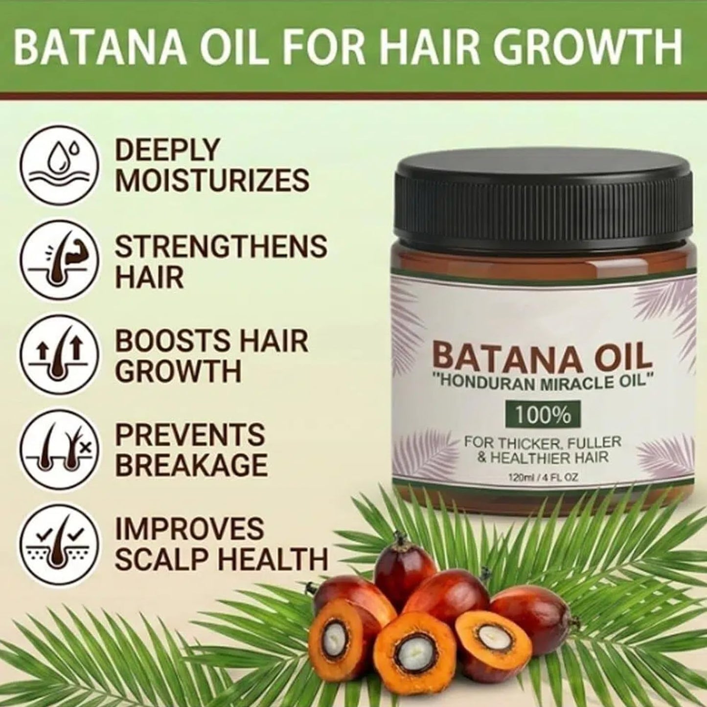 Yicengy 2Pcs Oil for Hair Growth, 100% Pure Organic Batana From Honduras, Scalp Oil Promotes Hair Thickness, Effective Hair Care With Promotes Hair Thickness & Good Texture for Men & Women