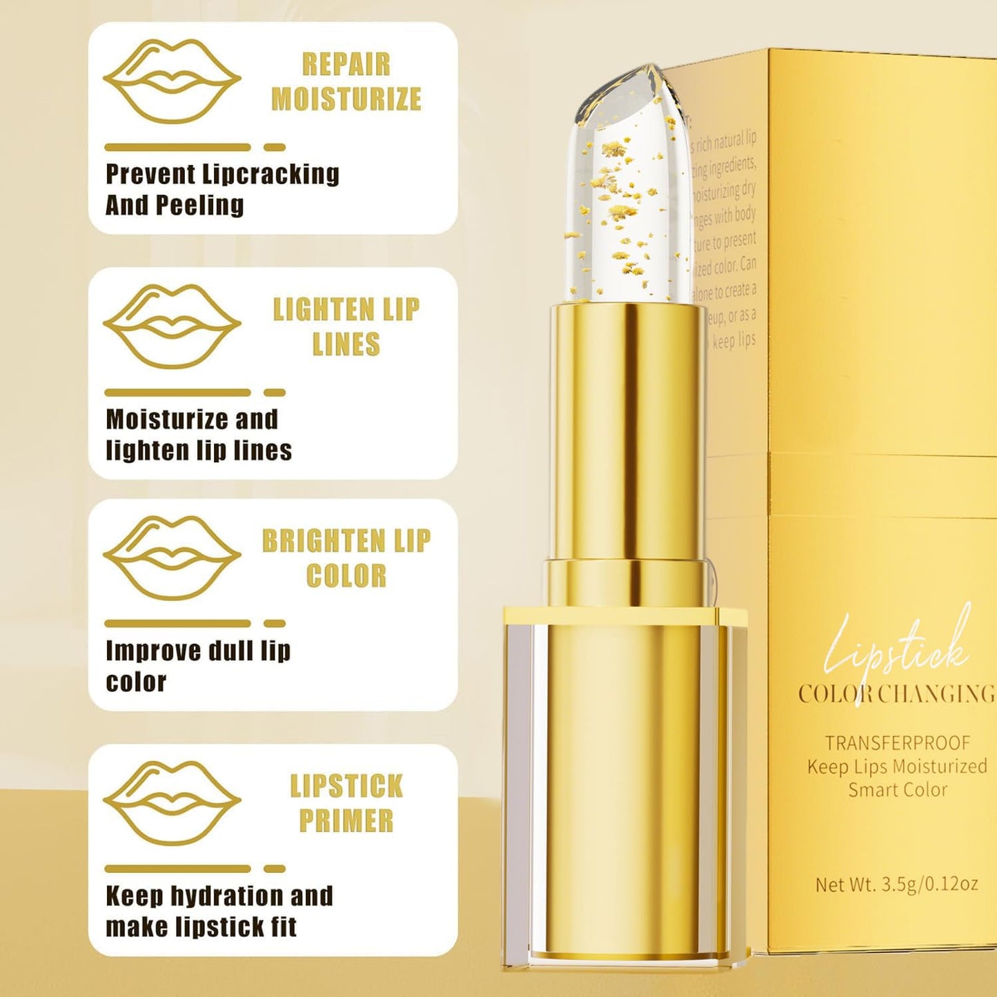 Color Changing Lipstick - PH Adjusting Lipstick for Women | Long-Lasting Hydration & Transferproof Formula
