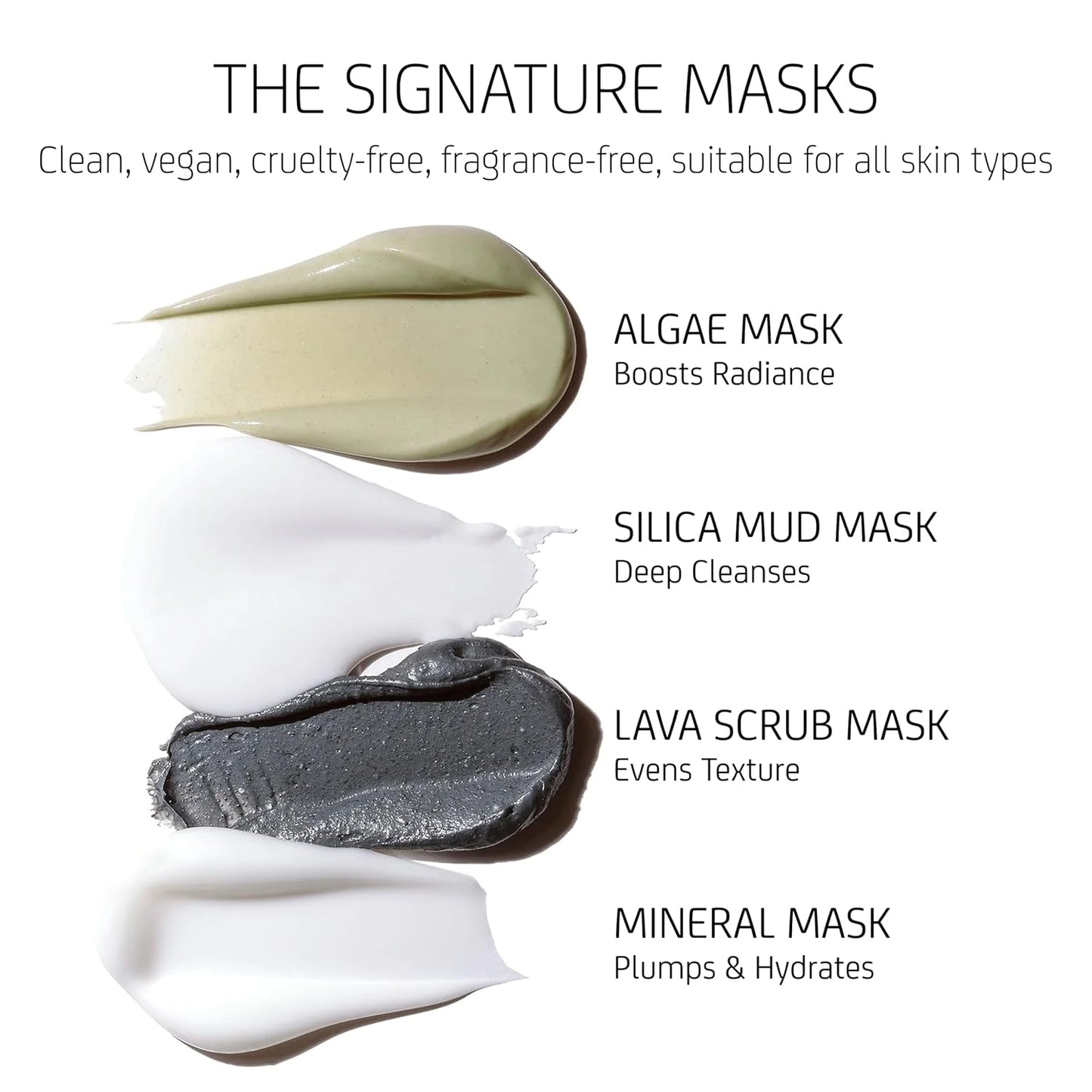 Signature Masks Travel Set - Sustainable Bioactive Luxury Skincare | 4-Piece Set (1 oz Each)