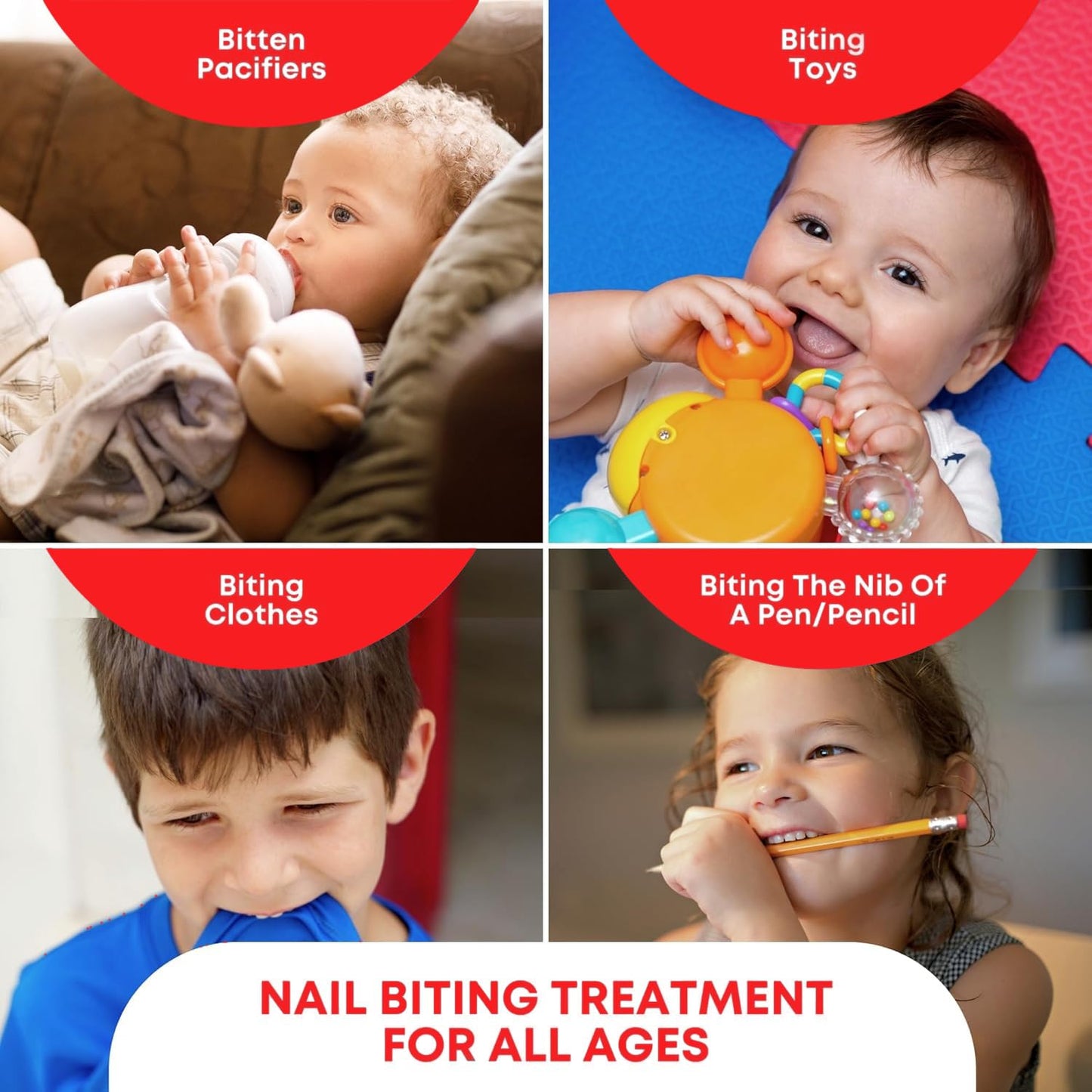 Natural Nail Biting & Thumb Sucking Solution - 100% Kid Safe Bitter Deterrent | Gentle on Skin & Nails | 21-Day Results