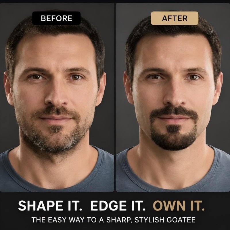 HORWIA 5Pcs Beard Shaper,Goatee Beard Styling Stencils Different Size,Beard Lineup Tool,Precision Goatee Template for Clean Sleek Stylish BeardLines for Man (White)