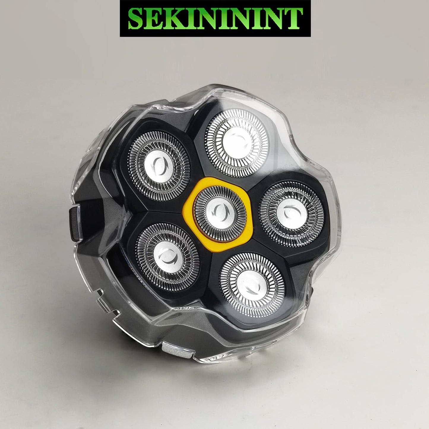 SEKINININT 6D Magnetic Replacement Shaving Heads 2PCS Washable for Bald Men's Electric Razors