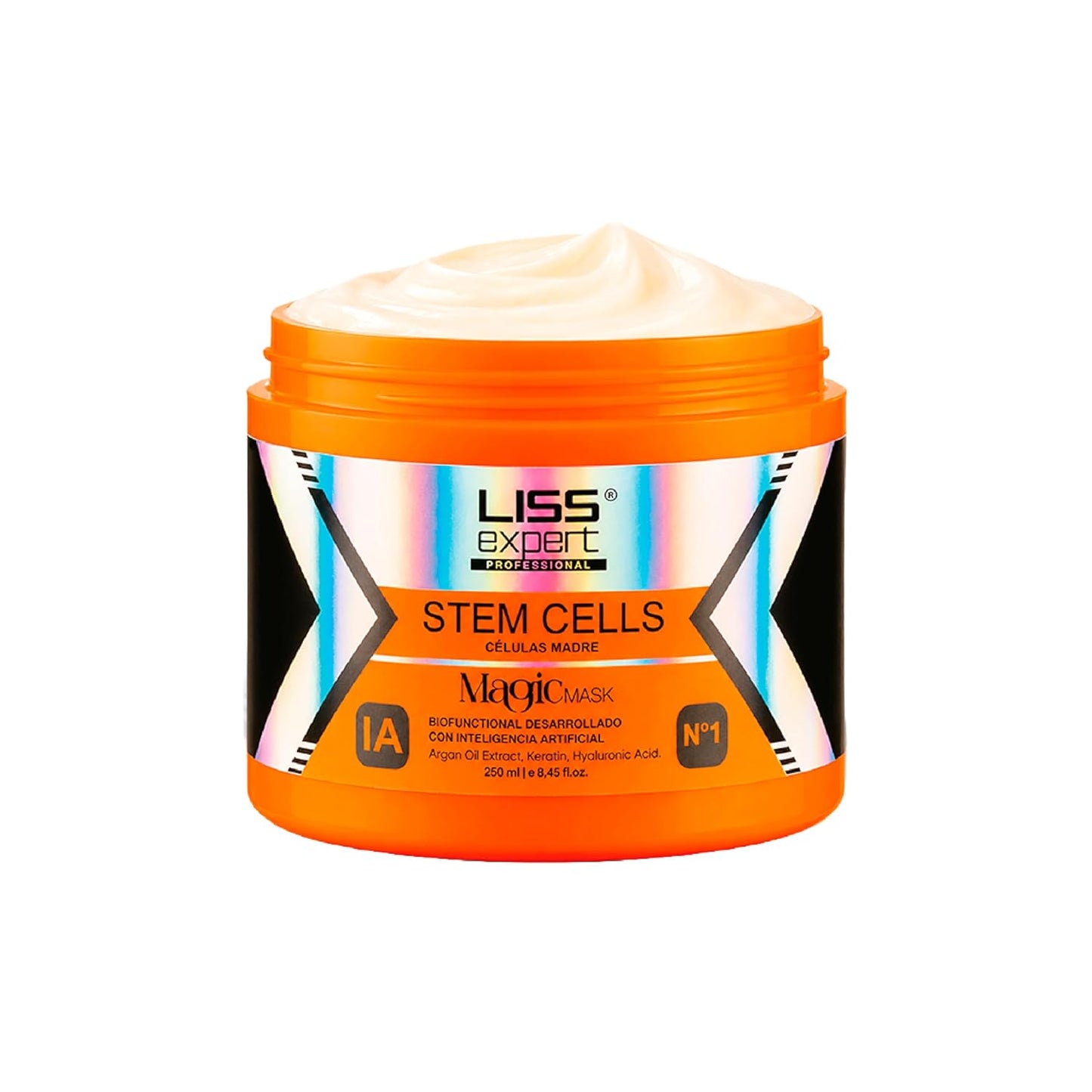 Liss Expert Magic Hair Mask - Argan Oil & Keratin | Frizz Control & Moisturizing | 8.45 oz