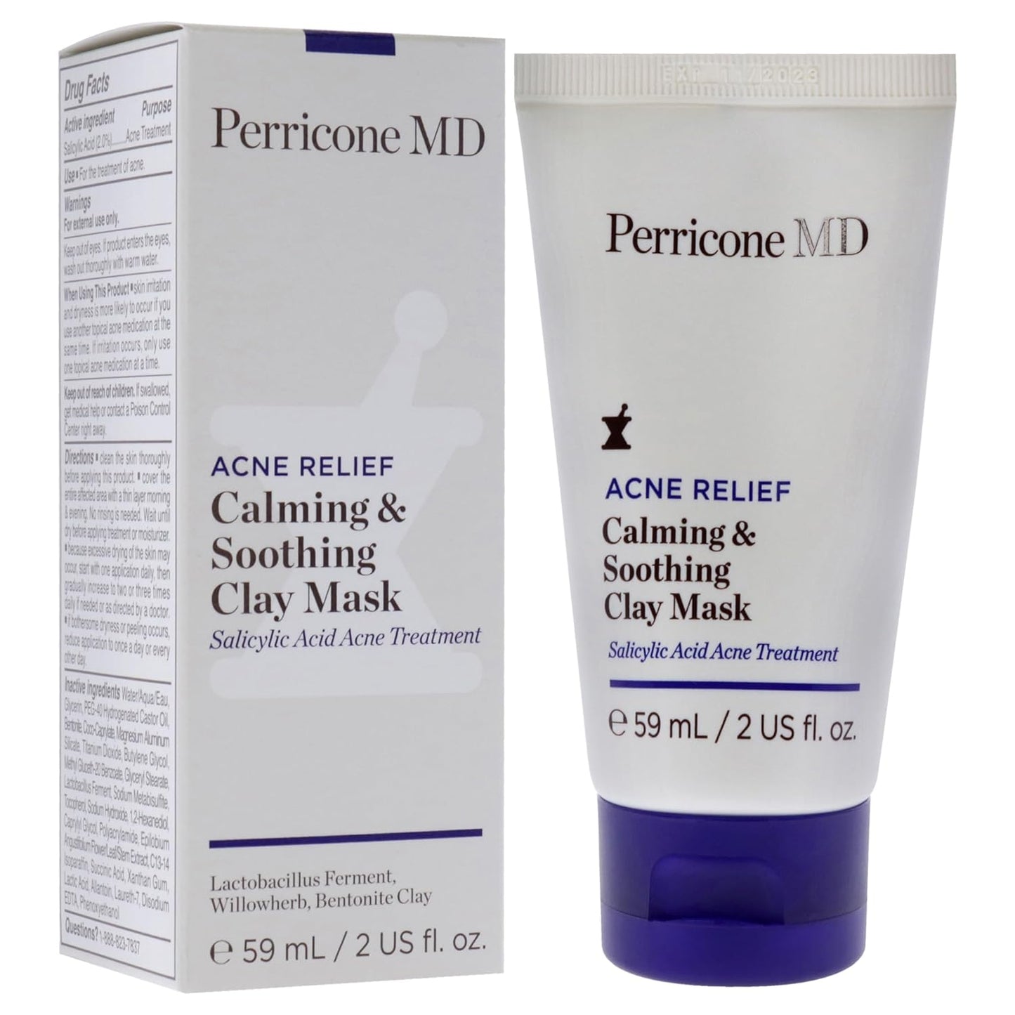 Perricone MD Acne Relief Clay Mask - Calming & Soothing Formula | 2 fl. oz.